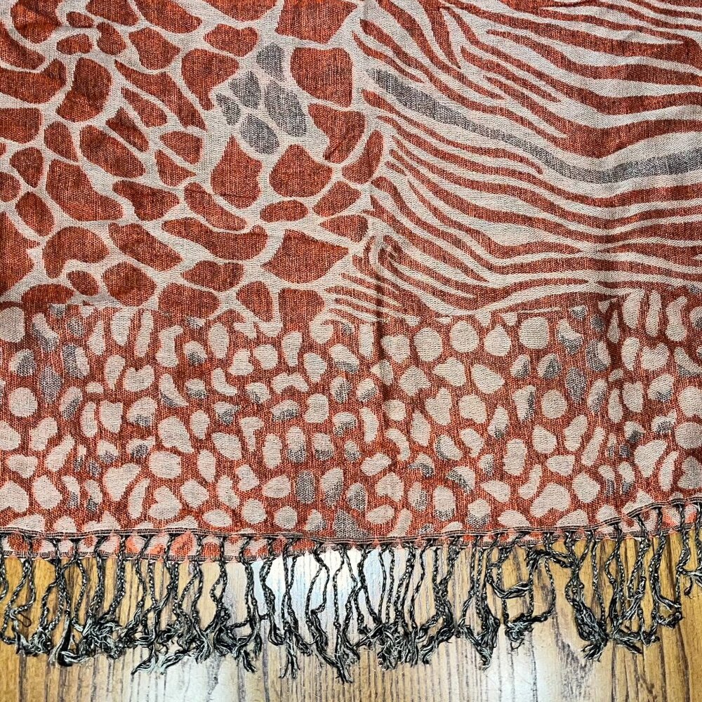 Animal Print Pashmina Scarf - Picture 3 of 5